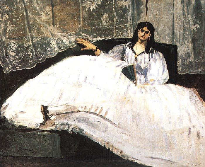 Edouard Manet Bauldaire's Mistress Reclining